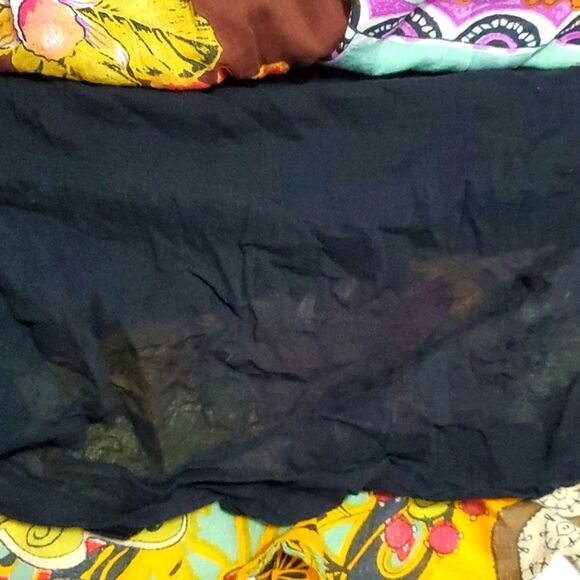 Planet Gold Colorful Boho Floral Fit & Flare Gauzy Mini Dress - Picture 9 of 11